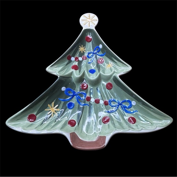 Longaberger "All The Trimmings" Christmas Tree Platter - Picture 1 of 3